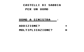 Castelli Di Sabbia Title Screenshot