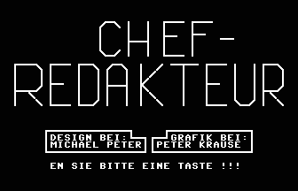 Chefredakteur Title Screenshot