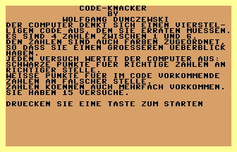 Code-Knacker Title Screenshot