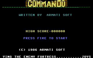 Commando (Armati) Title Screenshot