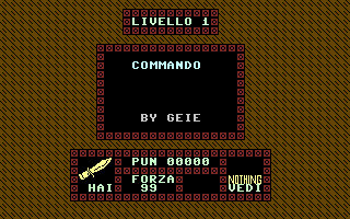 Commando (C16/MSX 37) Title Screenshot