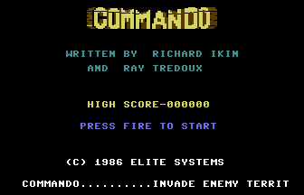 Commando Title Screenshot