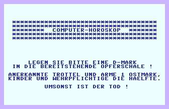 Computer-Horoskop Screenshot