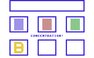 Concentration (Commodore) Screenshot