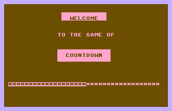 Countdown Title Screenshot
