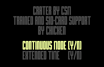 Crater SID Title Screenshot