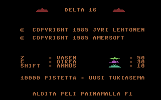 Delta 16 Title Screenshot