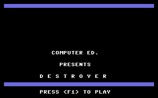 Destroyer Title Screenshot