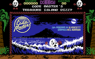 Dizzy II - Treasure Island Dizzy Title Screenshot