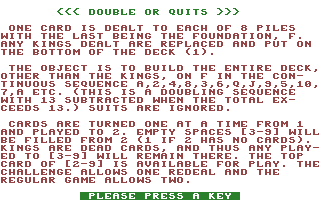 Double Or Quits Title Screenshot