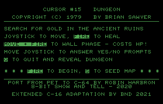 Dungeon (BND) Title Screenshot