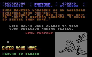 Endzone Title Screenshot