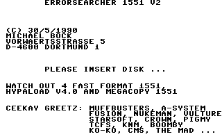 Errorsearcher 1551 V2 Title Screenshot