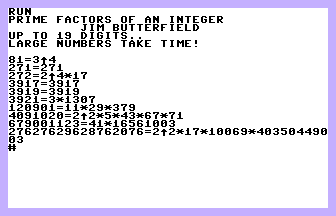 Factors VIC64 Screenshot