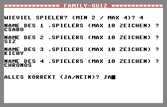 Family-Quiz Title Screenshot