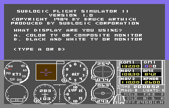 Flight Simulator II Title Screenshot