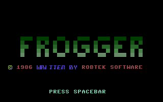 Frogger (Courbois) Title Screenshot