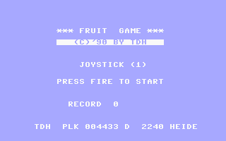 Fruit Game (TDH) Title Screenshot