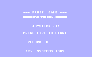 Fruit Game Title Screenshot