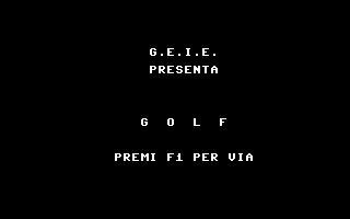 Golf (C16/MSX 40) Title Screenshot