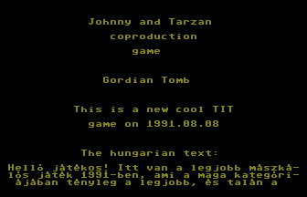 Gordian Tomb Title Screenshot