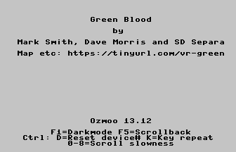 Green Blood Title Screenshot