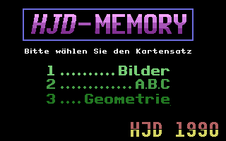 HJD-Memory Title Screenshot
