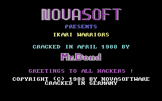 Ikari Warriors (Novasoft) Title Screenshot