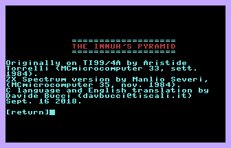 Innuh's Pyramid Title Screenshot
