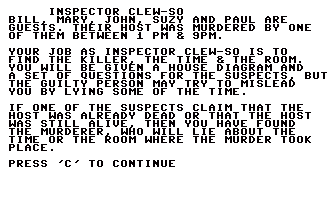 Inspector Clew-So Title Screenshot