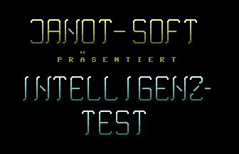 Intelligenz-Test Title Screenshot