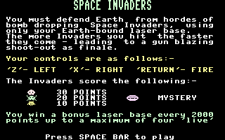 Invaders (Arcadia) Title Screenshot