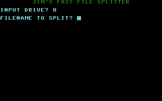 Jim's Fast File Splitter Screenshot