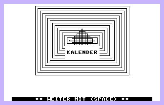 Kalender (Commodore Welt) Title Screenshot