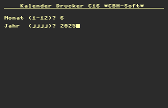 Kalender Drucker C16 Screenshot