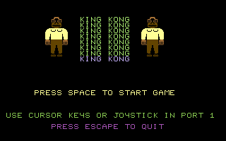 King Kong Title Screenshot