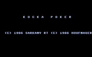 Kocka Poker Title Screenshot