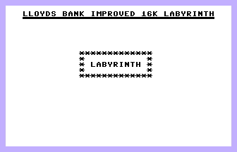 Labyrinth (Lloyds Bank) Title Screenshot