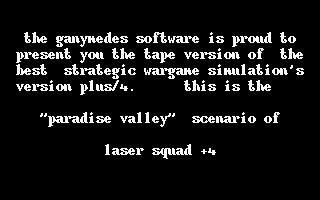 Laser Squad I 5 Title Screenshot