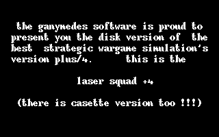 Laser Squad Title Screenshot