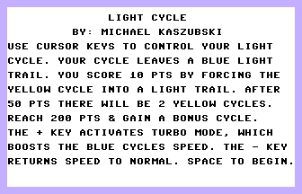 Light Cycle Title Screenshot