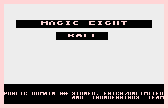 Magic Eight Ball Title Screenshot