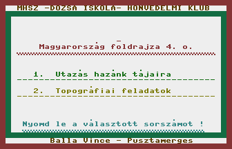 Magyarország Földrajza 4. osztály Title Screenshot