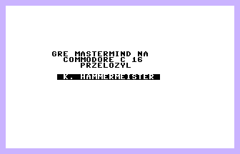 Mastermind (Polish) Title Screenshot