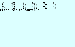 Matrix Maths Screenshot