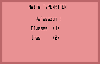 MAT's Typewriter Title Screenshot