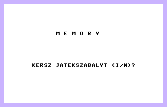 Memory (Basic) Title Screenshot