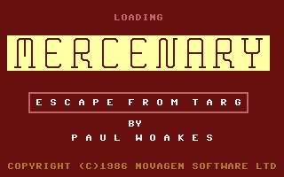 Mercenary - Escape From Targ Title Screenshot