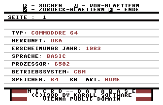 Micro-Database Screenshot