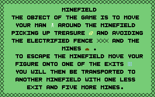 Minefield (Commodore User) Title Screenshot